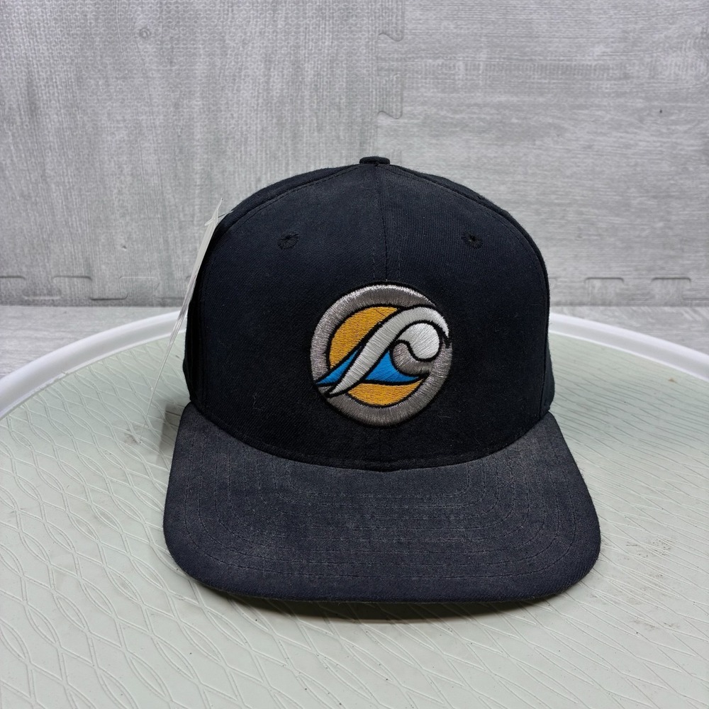 Vintage West Michigan White Caps Hat Cap Snapback Black New Era USA Made
